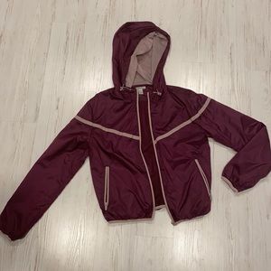 Maroon windbreaker Forever 21